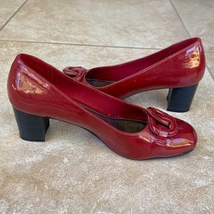 East 5th Red Slip on Heels